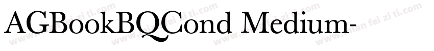 AGBookBQCond Medium字体转换